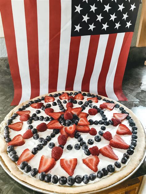 Patriotic Fruit Pizza Recipe Stefany Bare Blog