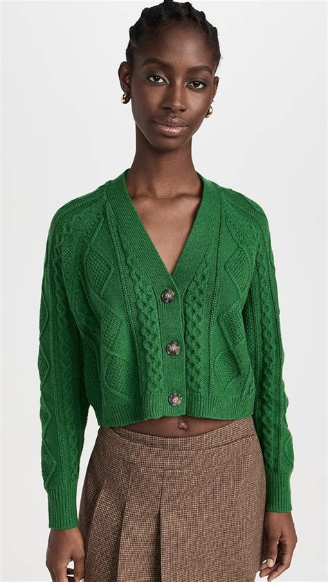 Madewell Cable Knit Crop Cardigan Shopbop