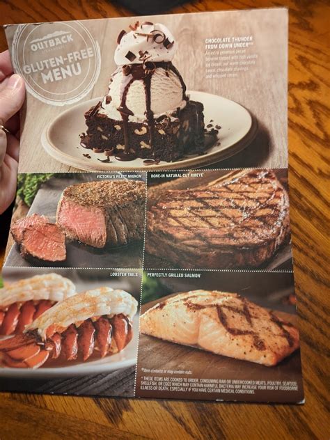 Gluten-Free Menu - Photo from Outback Steakhouse