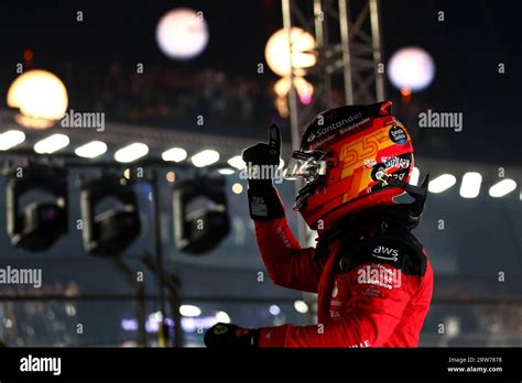 Singapore Singapore 17th Sep 2023 Race Winner Carlos Sainz Jr Esp