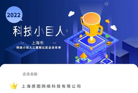 喜报 感图科技荣获上海市“科技小巨人” 感图科技