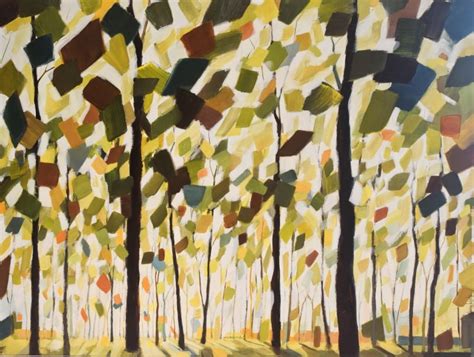 The Sun’s Warmth – New abstracted forest painting – HOLLY VAN HART