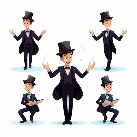 premium vector illustration   man magician  flat design
