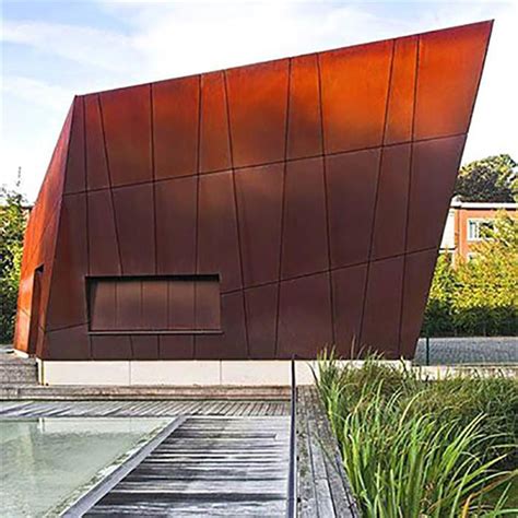 Cina Dekoratif Potong Laser Fasad Bangunan Corten Steel Curtain Wall