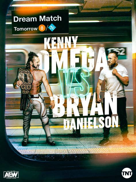 Aew On Tnts Advertising Graphic For The Match Between Kenny Omega And