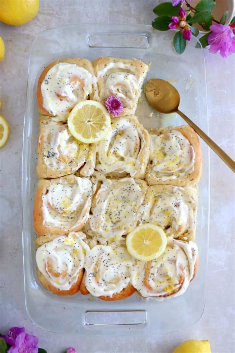 Lemon Poppy Seed Sweet Rolls Dels Cooking Twist