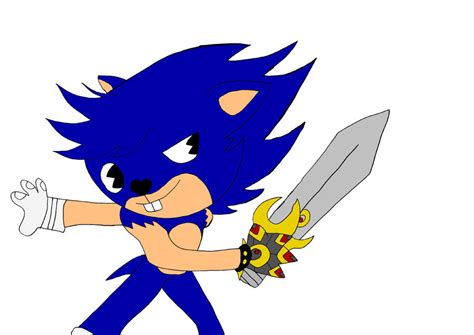 Sonic has a sword by LizzietheRatcicle on DeviantArt