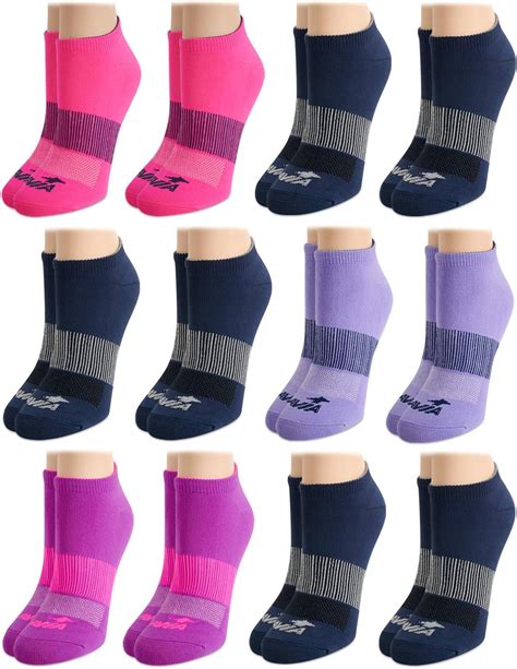 Avia Women No Show Running Low Cut Socks 12 Pack Purple Shoe Size 4 10 At Amazon Womens