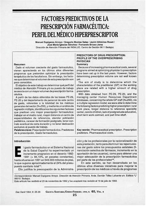 SOLUTION Factores Predictivos De La Prescripci N Farmac Utica Perfil