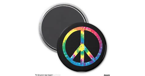 Tie Dye Peace Sign Magnet Zazzle