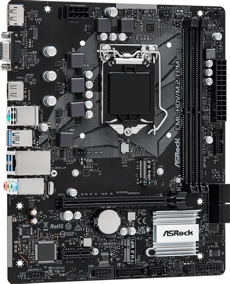 Материнская плата ASRock CML HDV M 2 TPM R2 0 s1200 Intel H370 PCI