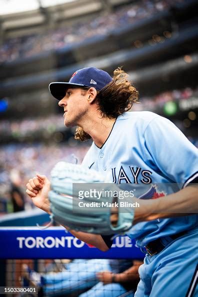 Kevin Gausman Of Toronto Blue Jays Takes The Mound Before Playing The