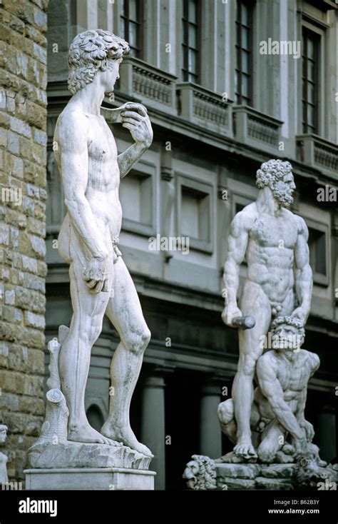 Statue Of David By Michelangelo Buonarroti Statue Of Hercules And