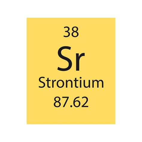 Strontium symbol. Chemical element of the periodic table. Vector ...