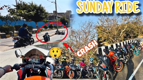 Mohadi Ride Bike Crash Ho Gayi Sunday Ride Youtube Accident