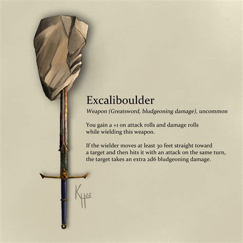 Excaliboulder Dnd Magic Items Dnd Dragons Dnd E Homebrew