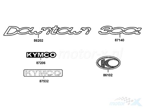 F Emblem Stickers Kymco Downtown I T Motor X