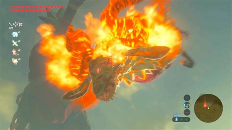 Botw Dinraal Location And Time Fire Dragon Breath Of The Wild