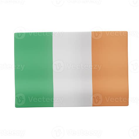 3D Ireland Flag Icon 23493564 PNG