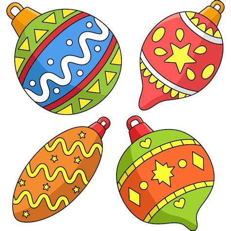 Premium Vector | Christmas ornament cartoon colored clipart