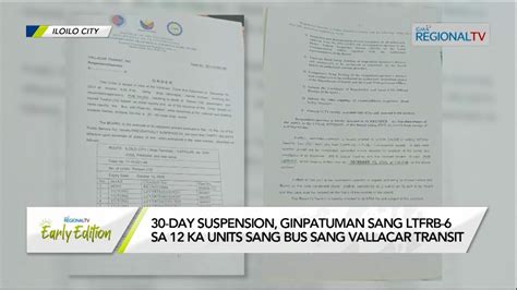 GMA Regional TV Early Edition Suspensyon Bangud Sa Aksidente YouTube