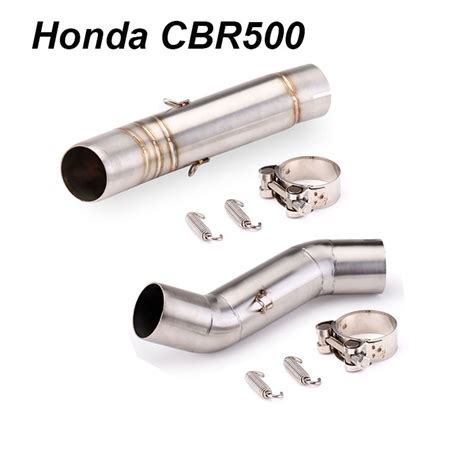 สแตนเลสรถจกรยานยนต Exhasut กลาง Link ท อสาหรบ Honda CBR500