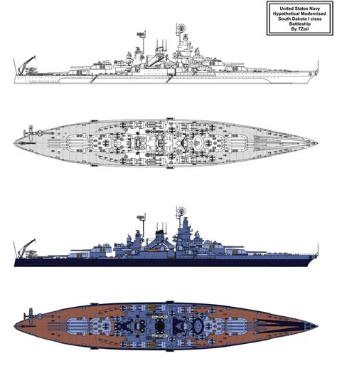 Modernised South Dakota Class Battleship By Tzoli On Deviantart