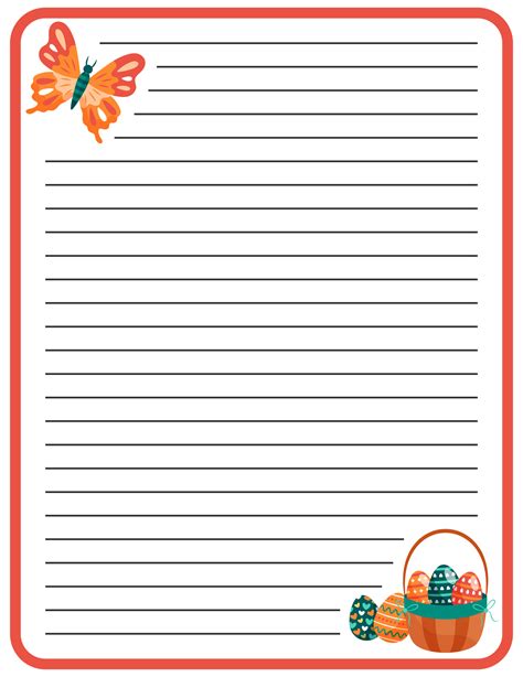 Easter Bunny Stationary 6 Free Pdf Printables Printablee