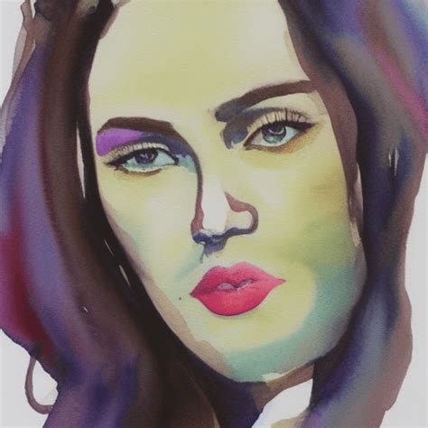 Watercolor Painting Of Most Beautiful Woman Alive · Creative Fabrica