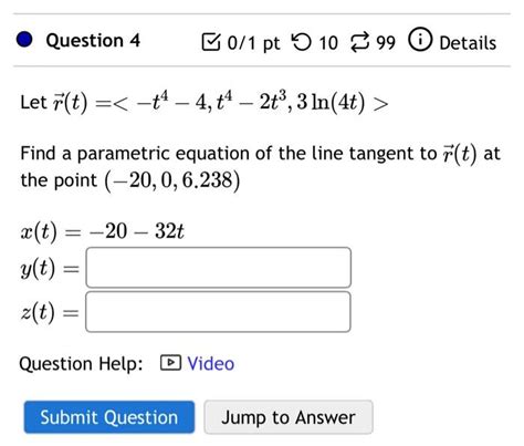 Solved Let R T Find A Parametric