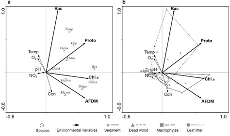 Rda Biplots Showing A The Density Distribution Of 11 Meiofaunal Download Scientific Diagram