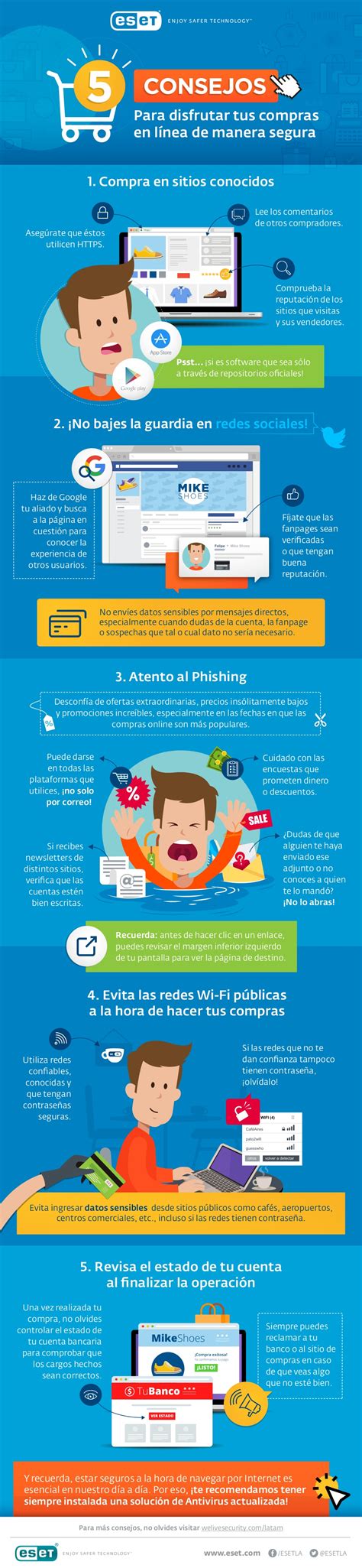 5 Consejos Para Comprar Online De Forma Segura Infografia Infographic