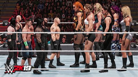 Wwe K Giant Women Mini Man Intergender Royal Rumble Match