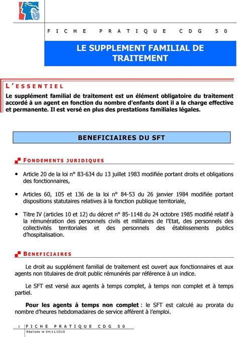 LE SUPPLEMENT FAMILIAL DE TRAITEMENT PDF Téléchargement Gratuit