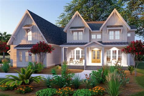 3 Story 4 Bedroom Modern Farmhouse With Bonus Room Over Garage Floor Plan