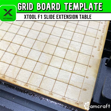 Grid Board Template Xtool F Slide Extension Samcraft