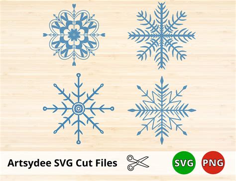 FREE Snowflake SVG 4 Magical Snowflakes For Your Art Artsydee