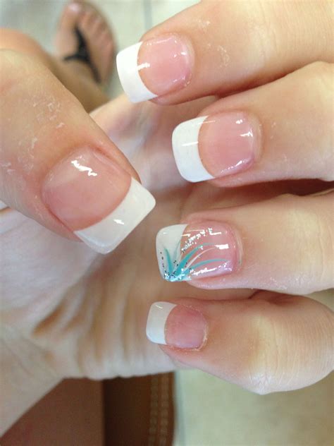 My Prom Nails French Manicure With Design Prom Nails Trendy Nails