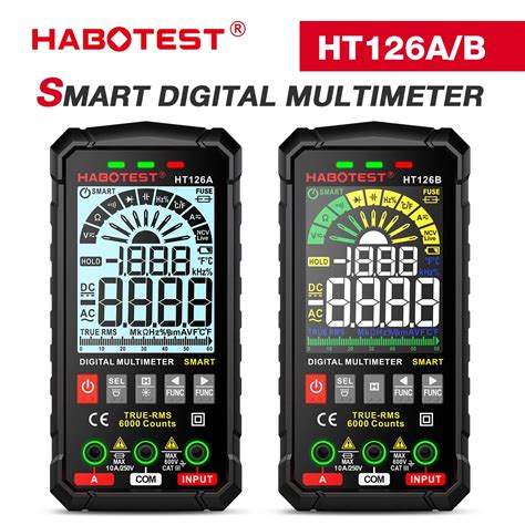 Habotest Ht126b 600v Digital Multimeter Auto Range Dmm Voltmeter True