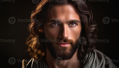 A Modern Stylized Portrait Of Jesus Christs Face 46585709 Stock Photo