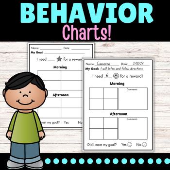 Individual Student Behavior Charts - Classroom Management | TPT