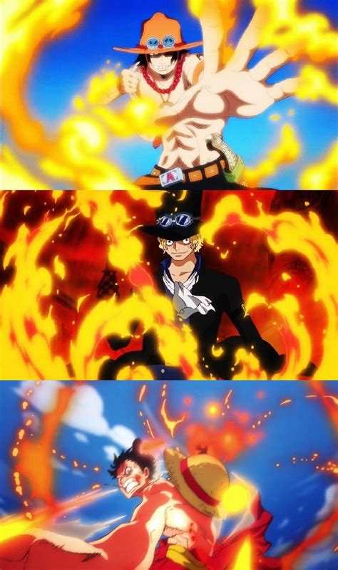 Brothers 🔥 🌸[ace & sabo & Luffy 🌺 | Arte delle anime, Arte, Anime