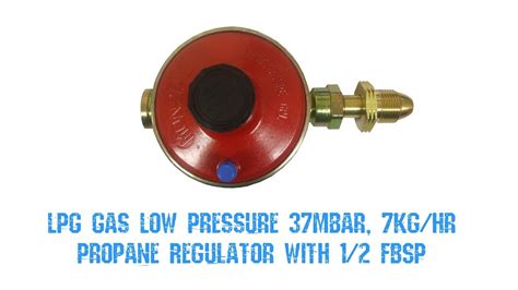 LPG Gas Low Pressure 37mbar 7Kg Hr Propane Regulator With 1 2 FBSP