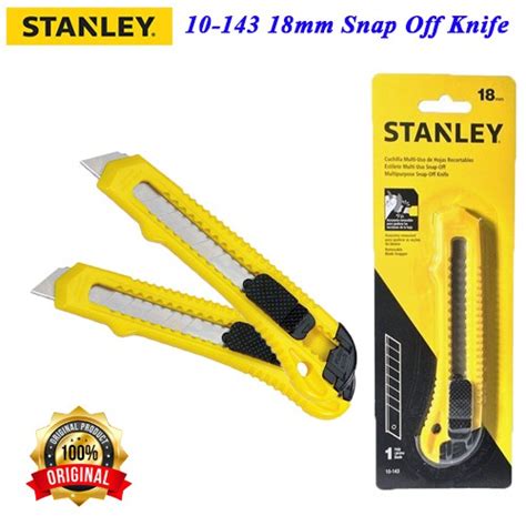 Stanley 10 143 18mm Snap Off Knife Cutter 18mm Utility Knife Snap Off