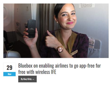 In The News Bluebox On Enabling Airlines To Go App Free For Free With