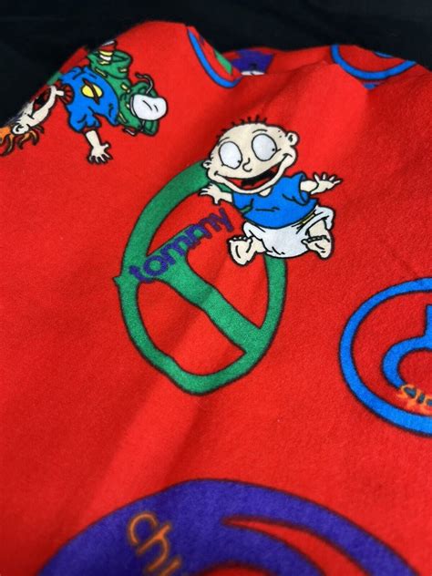 Vintage Rugrats Fabric Chuckie Red Tommy Cotton Quilting Yards Ebay