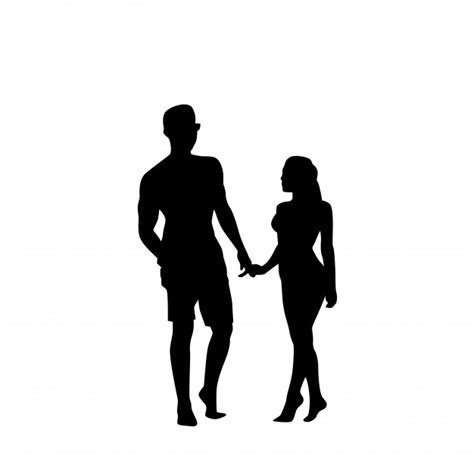 Holding Hands Silhouette Vector at Vectorified.com | Collection of ...