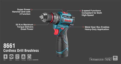 Ronix 8661 16V Cordless Drill Brushless | 🧰 Ronix Tools