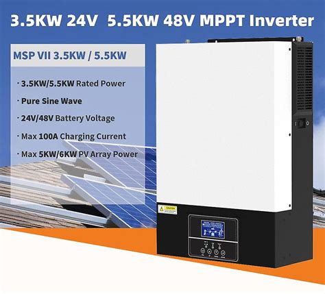 Powmr 5500w Mppt 100a Ac 48v Solar Charger All In One Hybrid Inverter Dc 230v And Max Pv 6000w