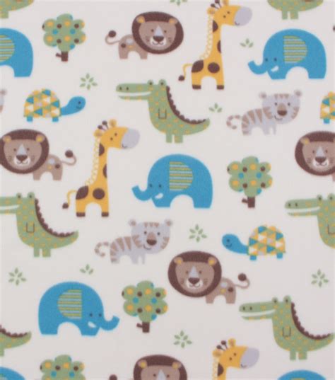 Blizzard Fleece Fabric Safari On Yellow Joann